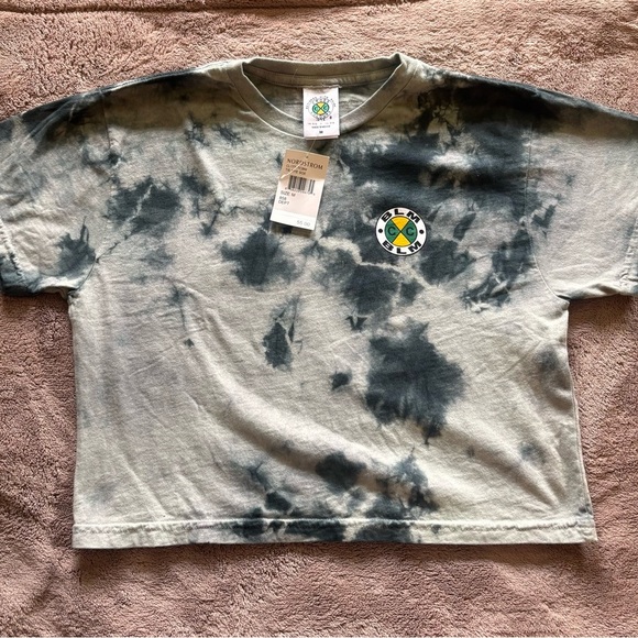 Cross Colours Tops - Cross Colours BLM Tie Dye Sage Crop Top Grey Green Nordstrom CL1717CBM Mens M